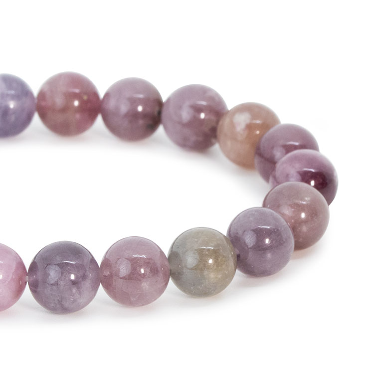 【一点もの】マルチカラースピネル9mm シンプルブレスレット【鑑別書付き】