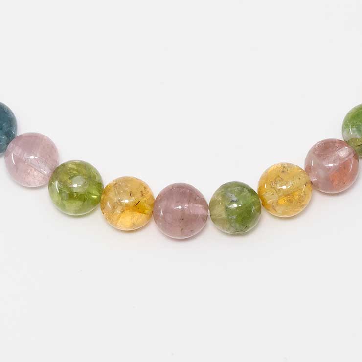 【一点もの】マルチカラートルマリン6mm シンプルブレスレット