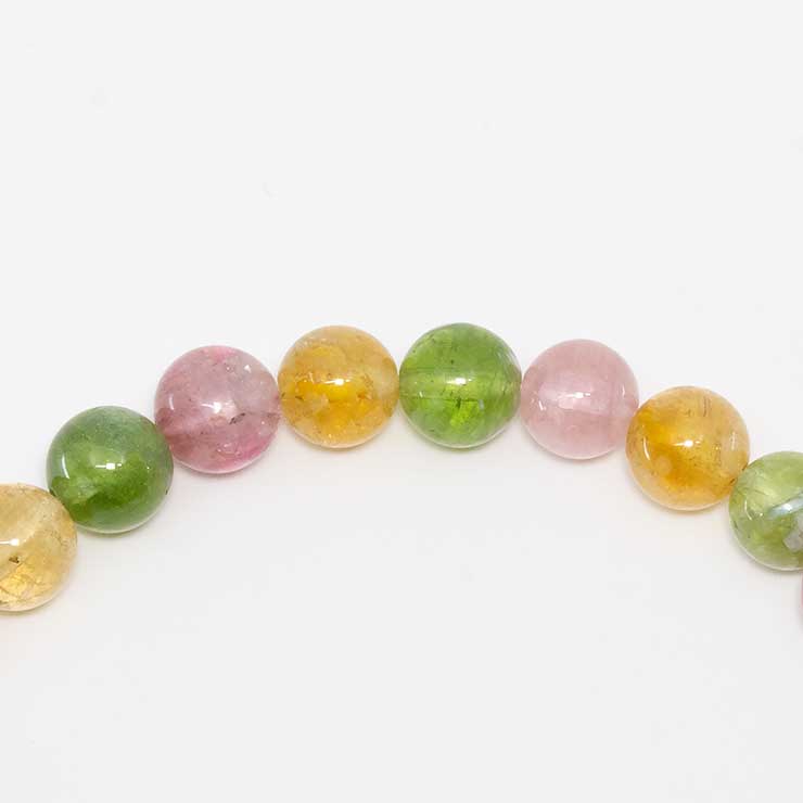 【一点もの】マルチカラートルマリン6mm シンプルブレスレット