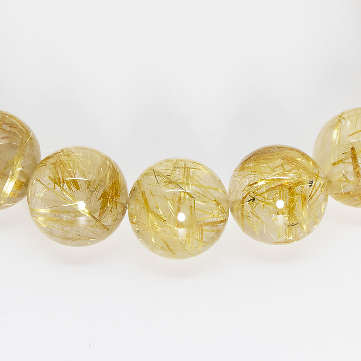 【一点もの】タイチンルチルクォーツ 12mm シンプルブレスレット