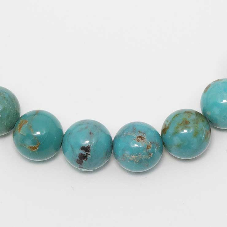 【一点もの】ターコイズ8mm シンプルブレスレット【鑑別書付き】