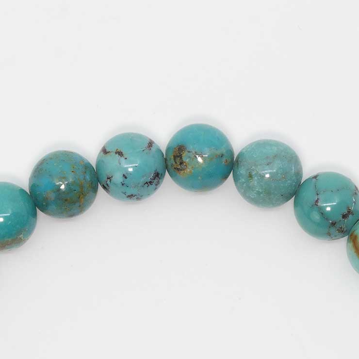 【一点もの】ターコイズ8mm シンプルブレスレット【鑑別書付き】