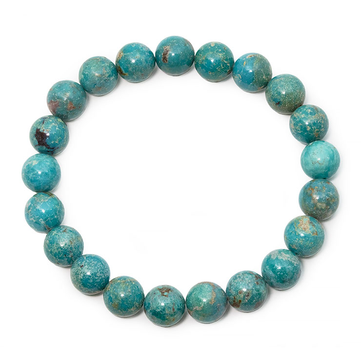 【一点もの】ターコイズ10mm シンプルブレスレット