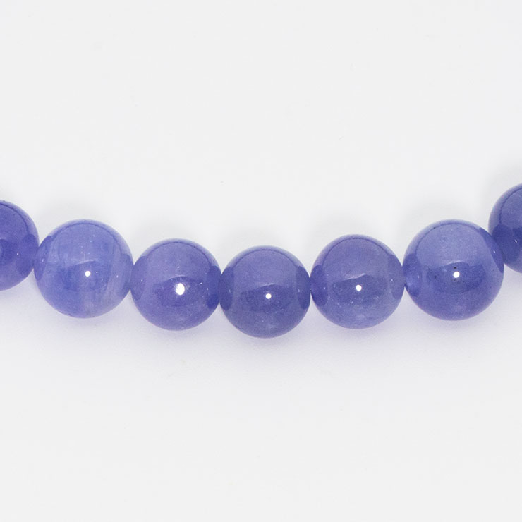 【一点もの】タンザナイト8mm シンプルブレスレット【鑑別書付き】