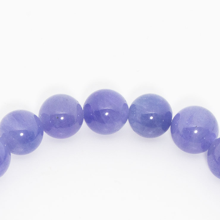 【一点もの】タンザナイト8mm シンプルブレスレット【鑑別書付き】