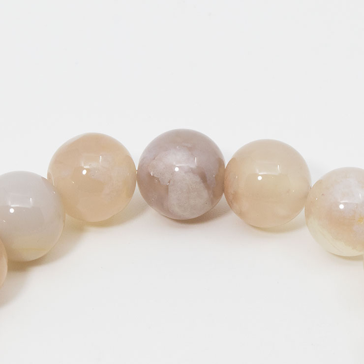 【一点もの】桜瑪瑙 シンプルブレスレット 桜満開 約11.0mm