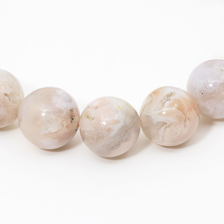 【一点もの】桜瑪瑙 シンプルブレスレット 桜満開 約11.0mm