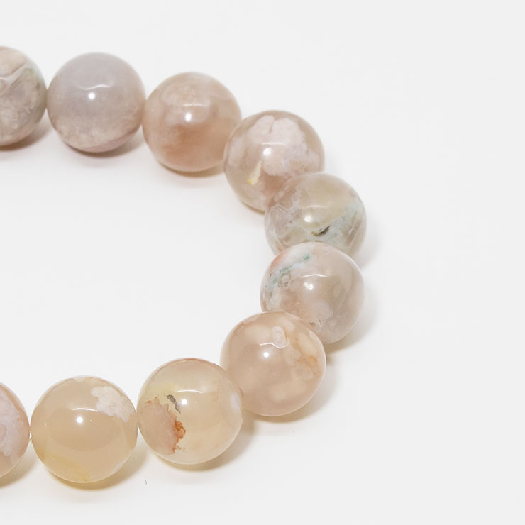 桜瑪瑙 シンプルブレスレット 桜満開