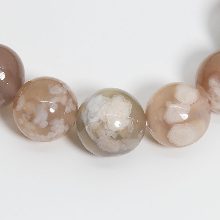 【一点もの】桜瑪瑙ブレスレット(緑ミックス)