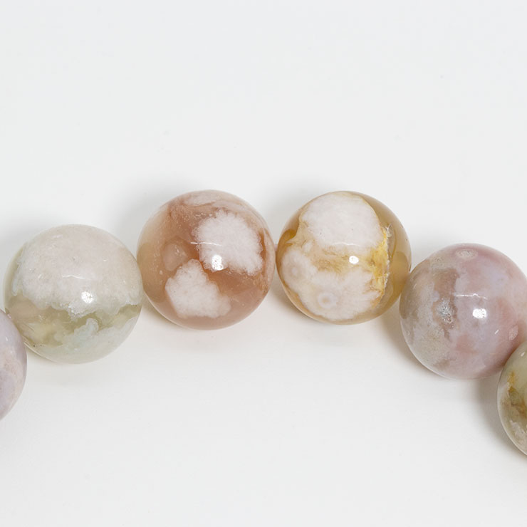 【一点もの】桜瑪瑙ブレスレット（緑ミックス）