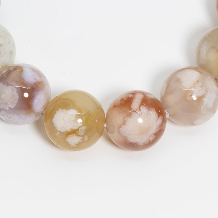 【一点もの】桜瑪瑙ブレスレット（緑ミックス）