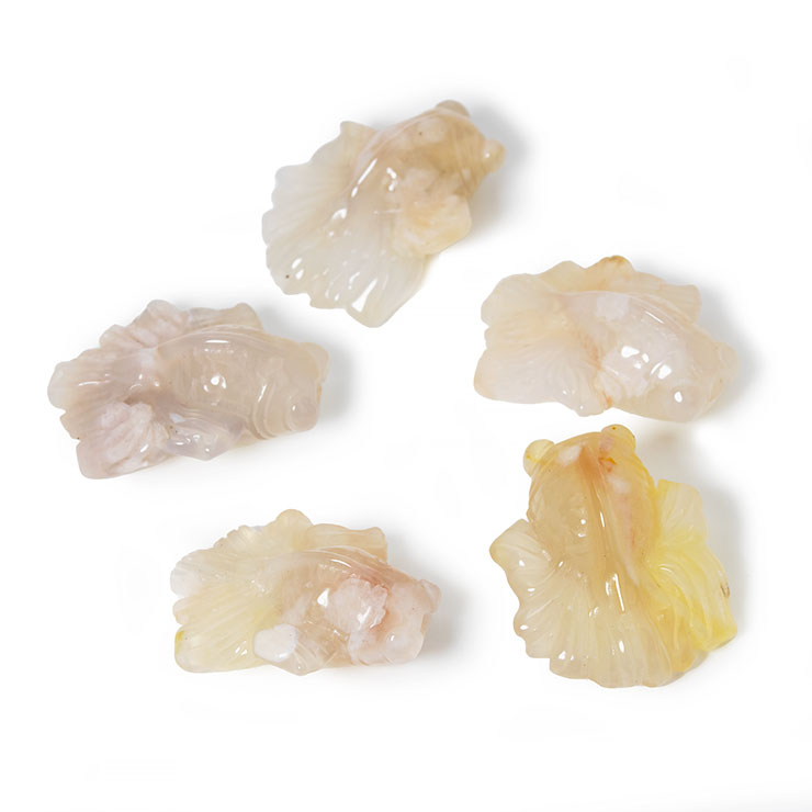 【3粒セット】桜瑪瑙 パーツ 金魚