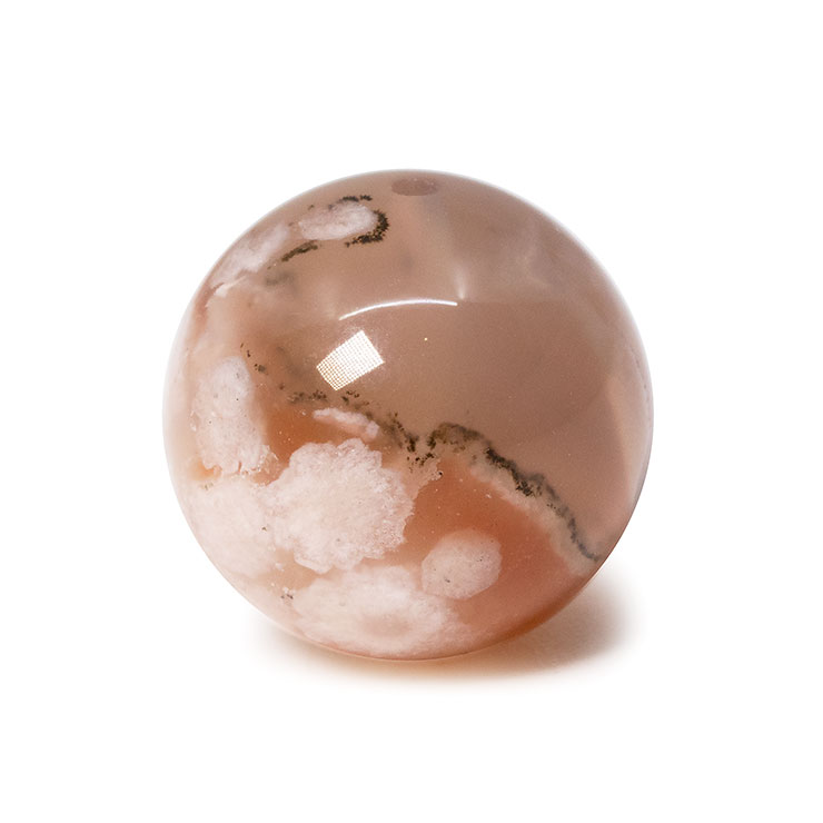 【一点もの】桜瑪瑙ビーズ 14mm