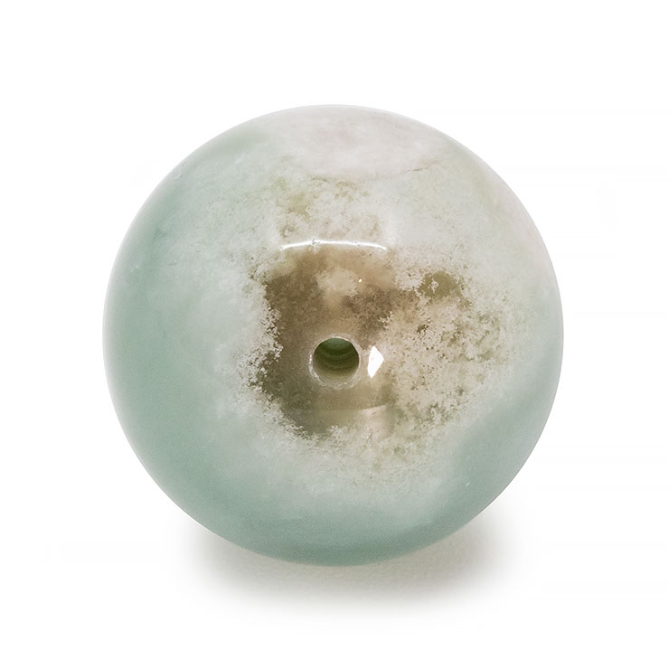 【一点もの】緑桜瑪瑙ビーズ 14mm