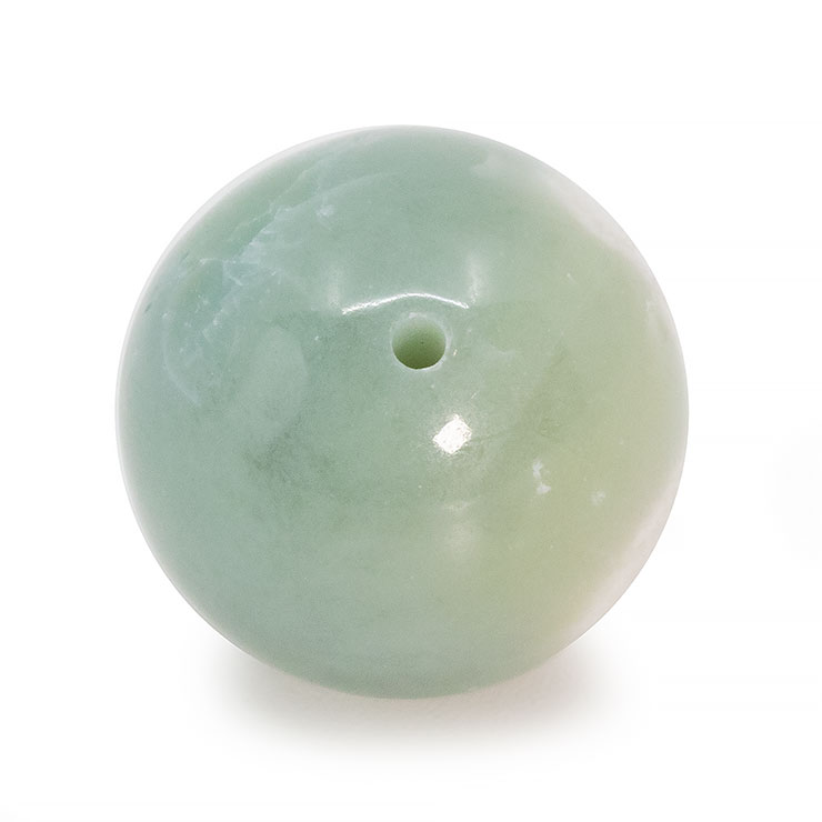 【一点もの】緑桜瑪瑙ビーズ 14mm