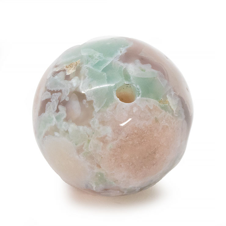 【一点もの】桜瑪瑙ビーズ 15mm