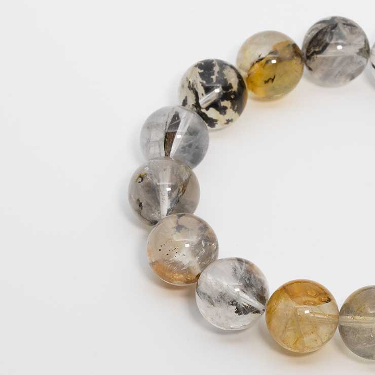 【一点もの】デンドリティッククォーツ シンプルブレスレット 12mm