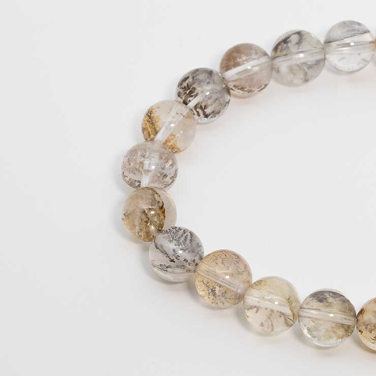 【一点もの】デンドリティッククォーツ シンプルブレスレット 8mm