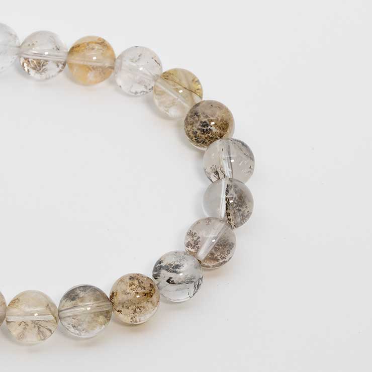 【一点もの】デンドリティッククォーツ シンプルブレスレット 8mm