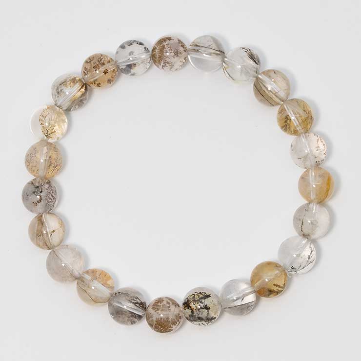 【一点もの】デンドリティッククォーツ シンプルブレスレット 8mm