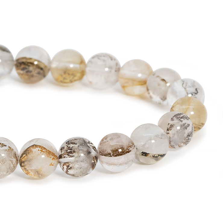 【一点もの】デンドリティッククォーツ シンプルブレスレット 8mm