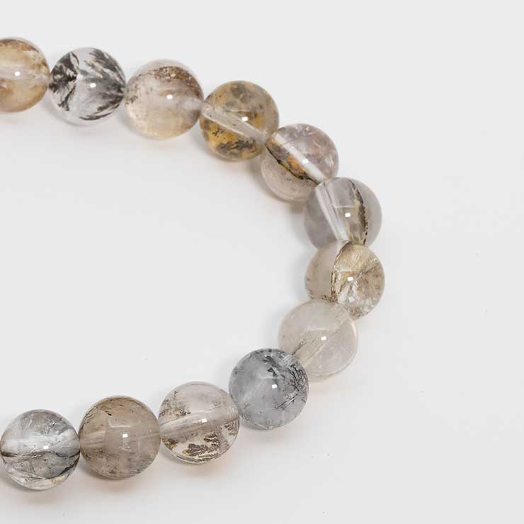 【一点もの】デンドリティッククォーツ シンプルブレスレット 8mm