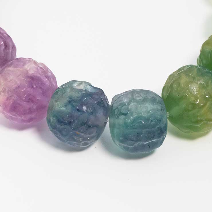 【一点もの】フローライト シンプルブレスレット クルミ