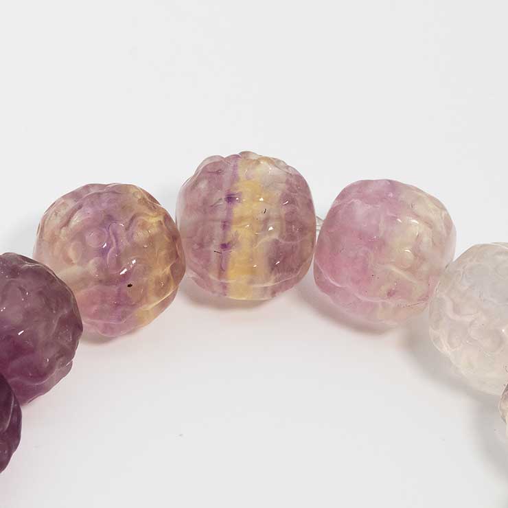 【一点もの】フローライト シンプルブレスレット クルミ