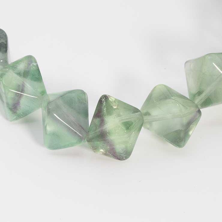 【一点もの】フローライト シンプルブレスレット 8面カット