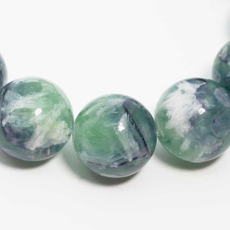 【一点もの】エンジェルフェザーフローライト シンプルブレスレット