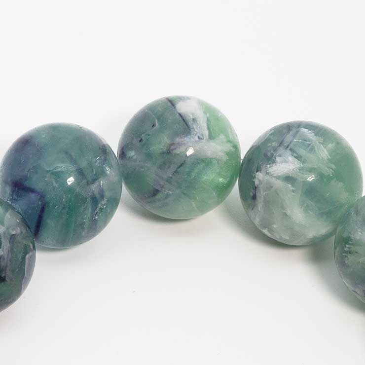 【一点もの】エンジェルフェザーフローライト シンプルブレスレット