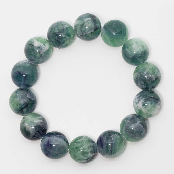 【一点もの】エンジェルフェザーフローライト シンプルブレスレット