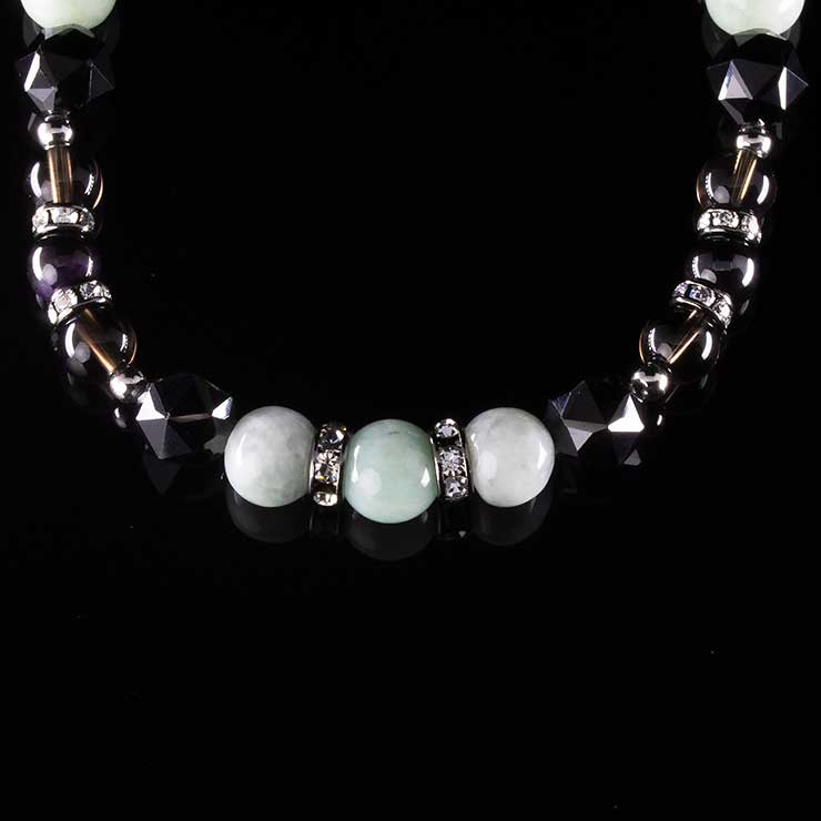 【X.G 一点もの】糸魚川翡翠・スギライト デザインブレスレット