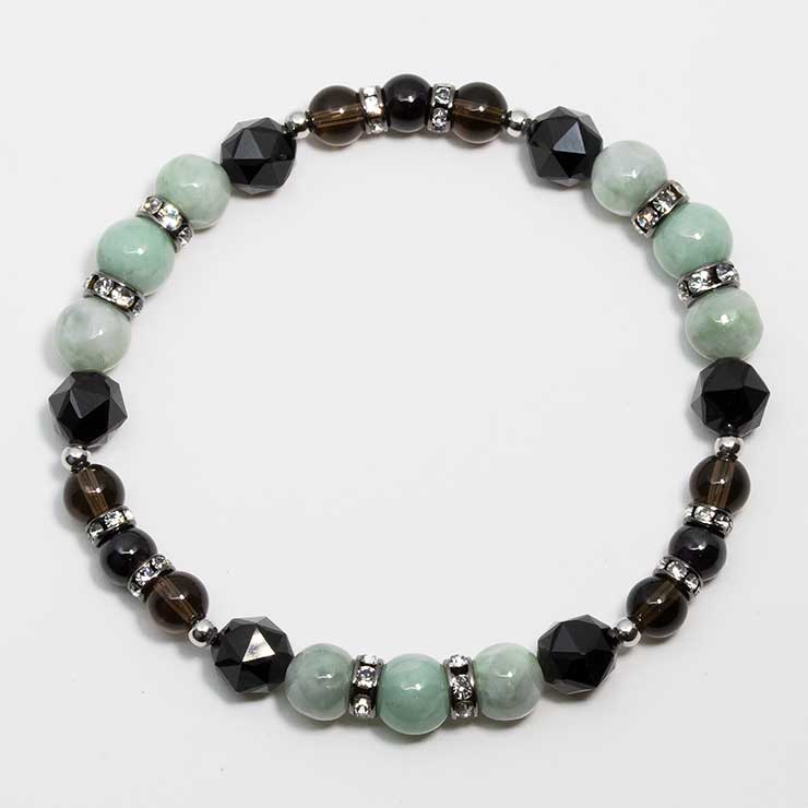 【X.G 一点もの】糸魚川翡翠・スギライト デザインブレスレット