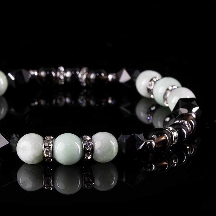 【X.G 一点もの】糸魚川翡翠・スギライト デザインブレスレット