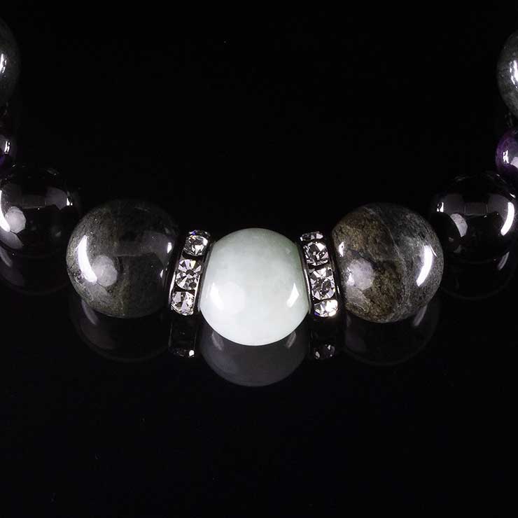 【X.G 一点もの】翡翠・神居古潭石 デザインブレスレット