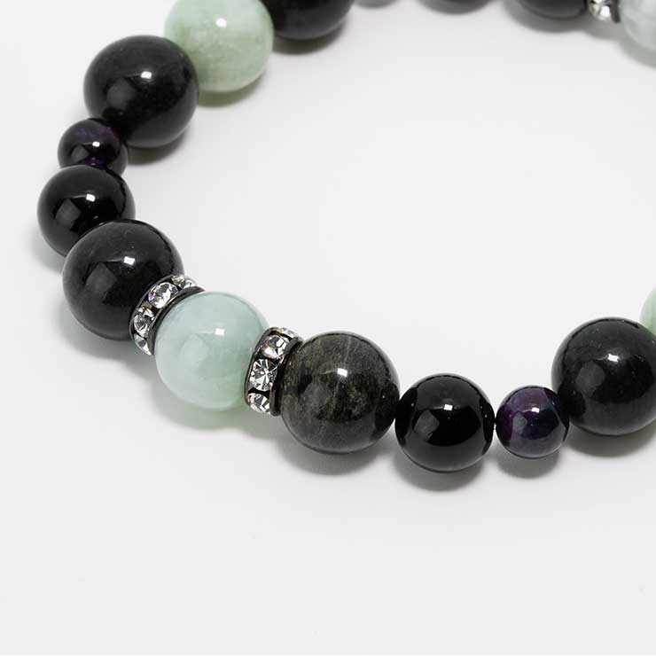 【X.G 一点もの】翡翠・神居古潭石 デザインブレスレット