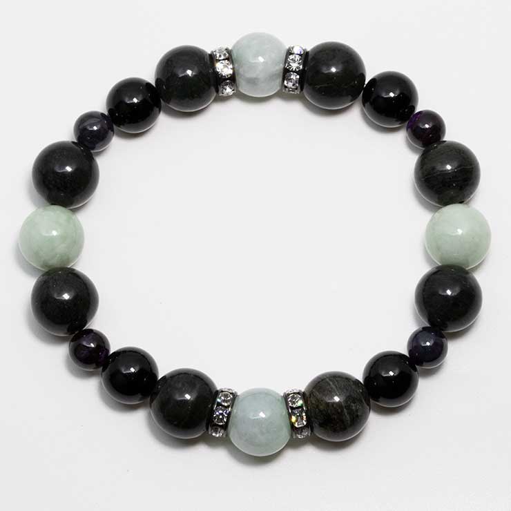 【X.G 一点もの】翡翠・神居古潭石 デザインブレスレット