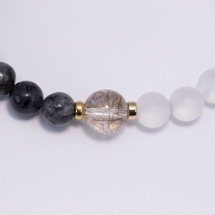 【石の日限定4,114円】レッドルチル・ラルビカイト デザインブレスレット