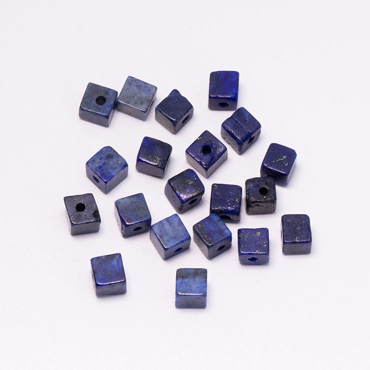 【粒売り/バラ売り】ラピスラズリ(キューブカット)4mm