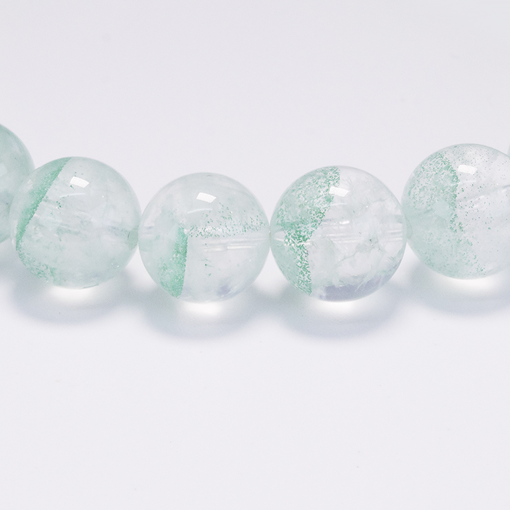【一点もの】グリーンファントムクォーツ10mm シンプルブレスレット