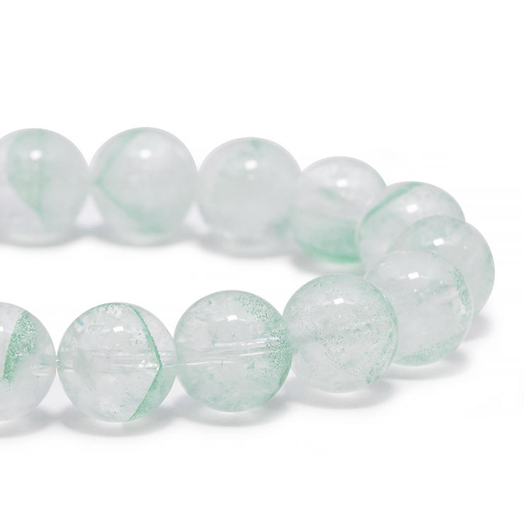 【一点もの】グリーンファントムクォーツ10mm シンプルブレスレット