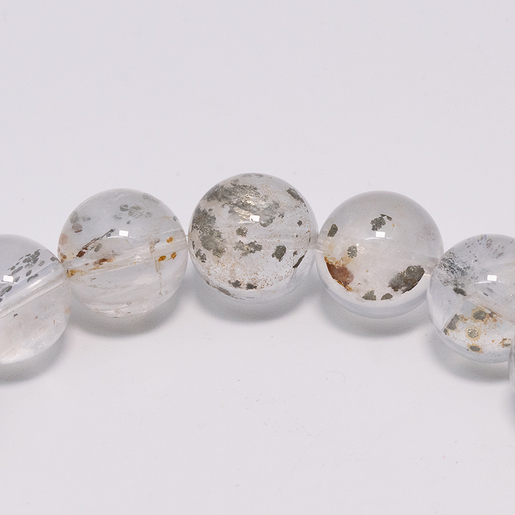 【一点もの】パイライトインクォーツ10mm シンプルブレスレット